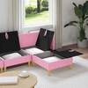 Modulinė sofa su laikymo vieta 4 pcs Rožinė Audinys