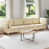 Modulinė sofa su laikymo vieta 4 pcs Kreminė Audinys