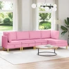 Modulinė sofa su laikymo vieta 5 pcs Rožinė Audinys