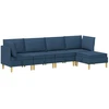 Modulinė sofa su laikymo vieta 5 pcs Mėlyna Audinys