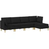 Modulinė sofa su laikymo vieta 5 pcs Juoda Audinys