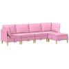 Modulinė sofa su laikymo vieta 5 pcs Rožinė Audinys