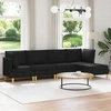 Modulinė sofa su laikymo vieta 5 pcs Juoda Audinys