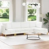 Modulinė sofa su laikymo vieta 5 pcs Balta Audinys