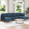 Modulinė sofa su laikymo vieta 6 pcs Mėlyna Audinys