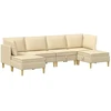 Modulinė sofa su laikymo vieta 6 pcs Kreminė Audinys