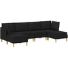 Modulinė sofa su laikymo vieta 6 pcs Juoda Audinys