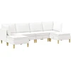 Modulinė sofa su laikymo vieta 6 vnt. Balta Audinys