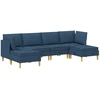 Modulinė sofa su laikymo vieta 6 pcs Mėlyna Audinys