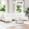 Modulinė sofa su laikymo vieta 6 pcs Balta Audinys