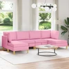 Modulinė sofa su laikymo vieta 6 pcs Rožinė Audinys