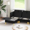 Modulinė sofa su laikymo vieta 6 pcs Juoda Audinys