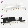 Modulinė sofa su laikymo vieta 6 pcs Balta Audinys