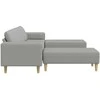Svetainės sofa 3 pcs Debesų pilka 250 x 188 x 76 cm Poliesteris