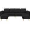 Svetainės sofa 3 pcs Juoda Poliesteris