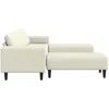 Svetainės sofa 3 pcs Kreminė 250 x 188 x 76 cm