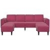 Svetainės sofa 3 pcs Vyno raudona 250 x 188 x 76 cm
