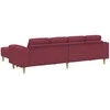 Svetainės sofa 3 pcs Vyno raudona 250 x 188 x 76 cm Poliesteris