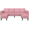Svetainės sofa 3 vnt. Rožinė