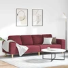 Svetainės sofa Vyno raudona 250 x 77 x 76 cm Poliesteris