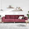 Svetainės sofa Vyno raudona 250 x 77 x 76 cm Poliesteris