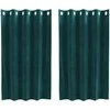 Užtemdymo užuolaidos 2 pcs Tamsiai žalia 140 x 140 cm Aksomas