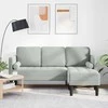 Sofa Sofos komplektas su pagalve Šviesiai pilka Poliesteris