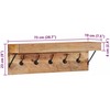Paltas Ruda 73 x 19 x 23 cm Akacijos medienos masyvas