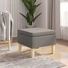 Taburetė su medinėmis kojomis, taupe spalvos, audinys