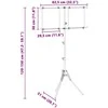Taikinio stovas Juoda ir Balta 82,5 x 51 x 150 cm Metalas