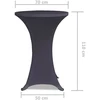 Tampri staltiesė, 2 vnt., Skersmuo 70 cm, Antracito spalvos