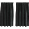 Užtemdymo užuolaidos 2 pcs Juoda 140 x 140 cm Aksomas