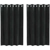 Užtemdymo užuolaidos 2 pcs Juoda 140 x 140 cm Aksomas