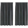 Užtemdymo užuolaidos 2 pcs Šviesiai pilka 140 x 140 cm Aksomas