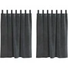 Užtemdymo užuolaidos 2 pcs Šviesiai pilka 140 x 140 cm Aksomas