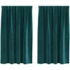 Užtemdymo užuolaidos 2 pcs Tamsiai žalia 140 x 140 cm Aksomas