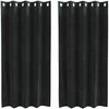 Užtemdymo užuolaidos 2 pcs Juoda 140 x 175 cm Aksomas
