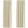 Užtemdymo užuolaidos 2 pcs Kreminė 140 x 245 cm Aksomas