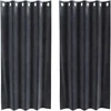Užtemdymo užuolaidos 2 pcs Tamsiai pilka 140 x 175 cm Aksomas