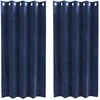 Užtemdymo užuolaidos 2 pcs Tamsiai mėlyna 140 x 175 cm Aksomas
