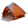 Teepee palapinė 4-iems asmenims 4 asmeniui Pilka ir oranžinė