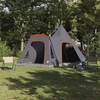 Teepee palapinė 5 žmonėms 5 asmeniui Pilka ir oranžinė