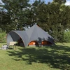 Teepee palapinė 5 žmonėms 5 asmeniui Pilka ir oranžinė