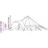 Teepee palapinė 7 asmenims Žalia ir Pilka 600 x 600 x 347 cm