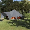 Teepee palapinė 9 žmonėms 9 asmeniui Pilka ir oranžinė