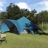 Teepee palapinė 7 asmenims Mėlyna ir Pilka 600 x 600 x 347 cm