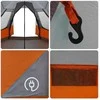 Teepee palapinė 5 žmonėms Pilka ir oranžinė 545 x 450 x 295 cm