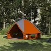 Teepee palapinė 8 asmenims Pilka ir oranžinė 490 x 410 x 210 cm