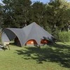 Teepee palapinė 9 žmonėms Pilka ir oranžinė 502 x 502 x 297 cm
