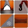 Teepee palapinė 4-iems asmenims su stogu Pilka ir oranžinė